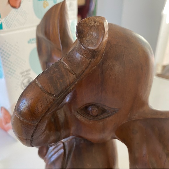 Vintage Wood Carved Elephant - Picture 12 of 13